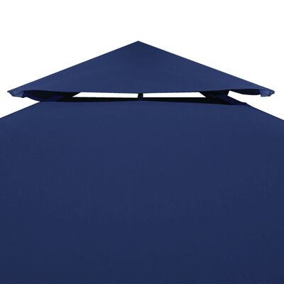 vidaXL 2-Tier Gazebo Top Cover 310 g/m? 4x3 m Blue