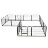 vidaXL Dog Playpen 16 Panels Steel 60x80 cm Black