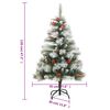 vidaXL Artificial Hinged Christmas Tree 150 LEDs & Ball Set 120 cm