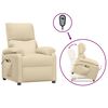 vidaXL Stand up Massage Chair Cream Fabric