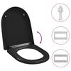 vidaXL Soft-close Toilet Seat with Quick-release Design Black