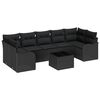 vidaXL Garden Sofa Set Black 55 x 55 x 37 cm Poly Rattan