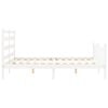 vidaXL Bed Frame without Mattress White King Size Solid Wood Pine