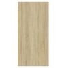 vidaXL TV Cabinets 2 pcs White and Sonoma Oak 30.5x30x60 cm Engineered Wood