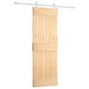 vidaXL Sliding Door 70 x 210 cm Solid Pine Wood (Untreated)