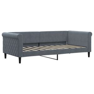 vidaXL Day Bed without Mattress Dark Grey 90x190 cm Velvet