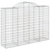 vidaXL Arched Gabion Basket 200x50x140/160 cm Galvanised Iron