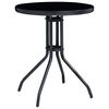 vidaXL 3 Piece Bistro Set Black and Anthracite