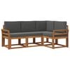 vidaXL Outdoor Sofa Set 4 pcs Natural and Anthracite
