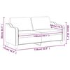 vidaXL 2-Seater Sofa Black 140 cm Fabric