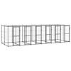 vidaXL Outdoor Dog Kennel Steel with Roof 14,52 m&sup2;