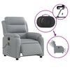 vidaXL Electric Massage Recliner Chair Light Grey Fabric