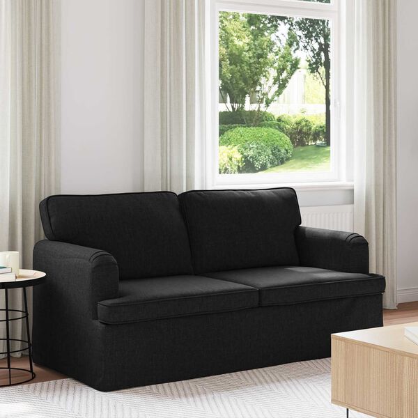 vidaXL Sofa Black 162 x 80 x 85 cm Fabric