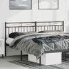 vidaXL Metal Replace Headboard Black 180 cm