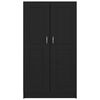 vidaXL Book Cabinet Black 82.5x30.5x150 cm Engineered Wood