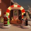 vidaXL Christmas Inflatable Santa & Snowman Arch Gate LED 260 cm
