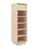 vidaXL Shoe Cabinet | Natural Light Brown | Solid Pinewood (untreated) | Medium