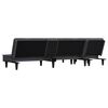 vidaXL L-shaped Sofa Bed Dark Grey 255x140x70 cm Velvet