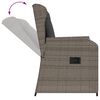 vidaXL 3 Piece Garden Lounge Set with Cushions Grey Poly Rattan