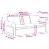 vidaXL Sofa 180cm Black Metal