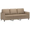 vidaXL 3 Piece Sofa Set with Cushions Cappuccino Faux Leather