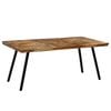 vidaXL Dining Table | Natural wood colour and black | Reclaimed teak and steel