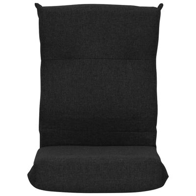 vidaxl Folding Floor Chair Black Fabric
