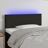 vidaXL LED Headboard Black 100 cm Fabric