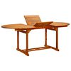 vidaXL Garden Table (150-200)x100x75 cm Solid Acacia Wood