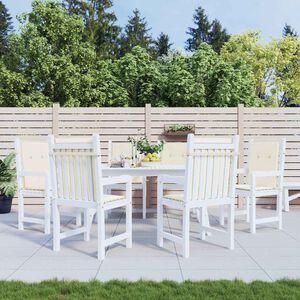 vidaXL Garden chair cushions 6 pcs Cream 100 x 50 x 3 cm