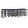 vidaXL Outdoor Dog Kennel with Roof Steel 14.75 m&sup2;