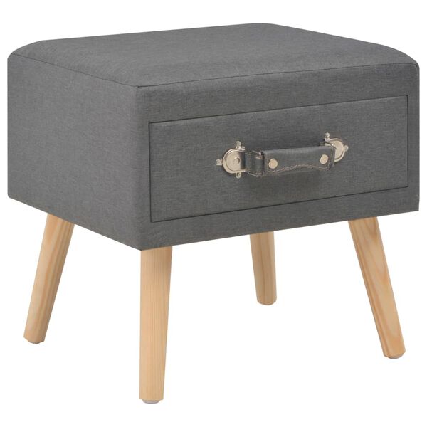 vidaXL Bedside Cabinets 2 pcs Dark Grey 40x35x40 cm Fabric