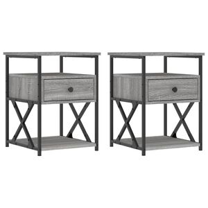 vidaXL Bedside Cabinets 2 pcs Grey Sonoma 40x42x55 cm Engineered Wood
