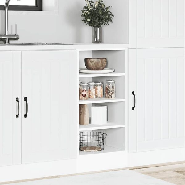 vidaXL Bottom Cabinet Riga White 40x44.5x81.5 cm Engineered Wood