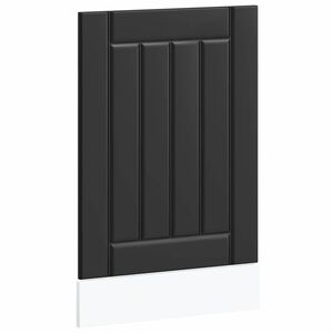 vidaXL Dishwasher Panel Lucca Black Engineered Wood