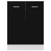 vidaXL Bottom Cabinet Black 60x46x81.5 cm Engineered Wood