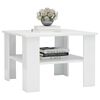 vidaXL Coffee Table High Gloss White 60x60x42 cm Engineered Wood