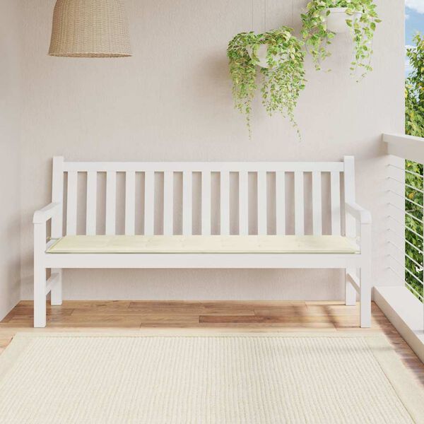 vidaXL Garden Bench Cushion Cream 180x50x3 cm Oxford Fabric