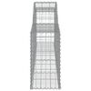 vidaXL Arched Gabion Baskets 10 pcs 300x30x60/80 cm Galvanised Iron