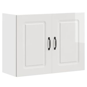 vidaXL Kitchen Wall Cabinet "Kalmar" High Gloss White Engineered Wood