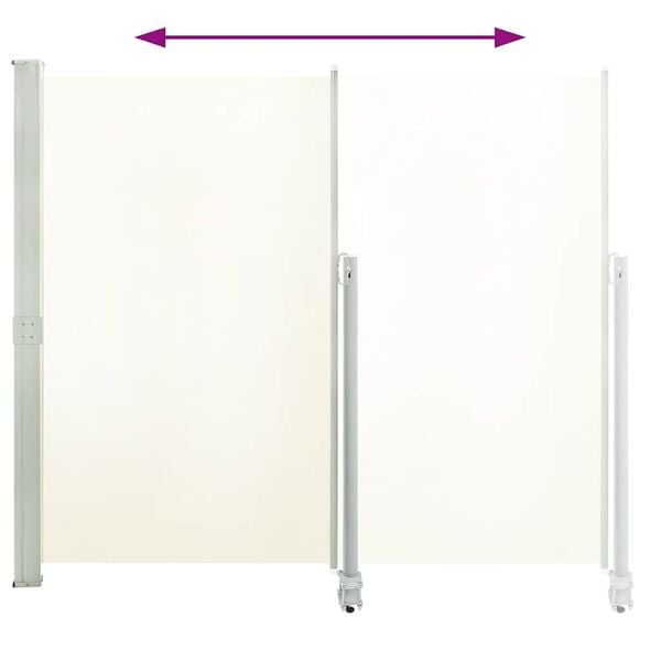 vidaXL Patio Retractable Side Awning 160 x 300 cm Cream