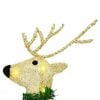 vidaXL LED Reindeers 5 pcs Gold Fabric