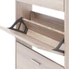 vidaXL Oak Look Wooden Shoe Cabinet with 5 Compartments