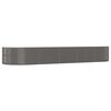 vidaXL Garden Raised Bed Grey 447x140x68 cm Galvanised Steel