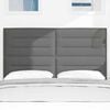vidaXL LED Headboard with LED Strip Lights Dark Grey 160 cm Polyester