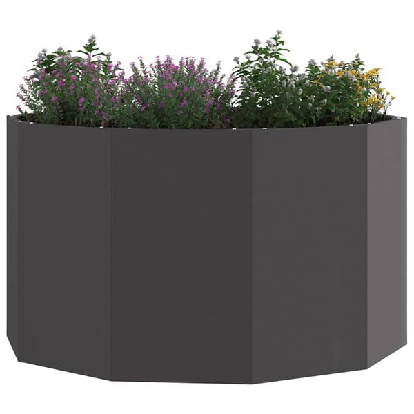 vidaXL Planter Black 90 x 90 x 50 cm Steel