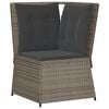 vidaXL 5 Piece Garden Lounge Set with Cushions Grey Poly Rattan