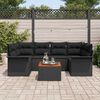 vidaXL Garden Sofa Set with Cushion with Storage Manual 7 pcs Black