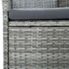 vidaXL Garden Dining Chairs 4 pcs Poly Rattan Grey