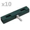 vidaXL Garden U Mat Connector 10 Sets Green